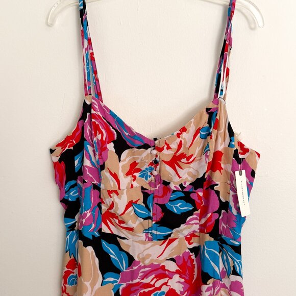 NWT Anthropologie Tina floral flounce midi dress 12 - Picture 4 of 9